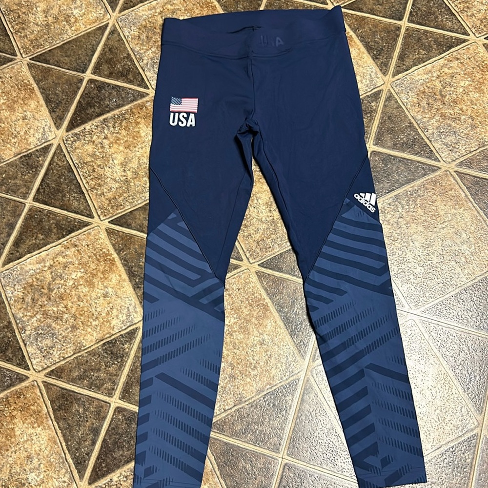 Adidas workout tights, large